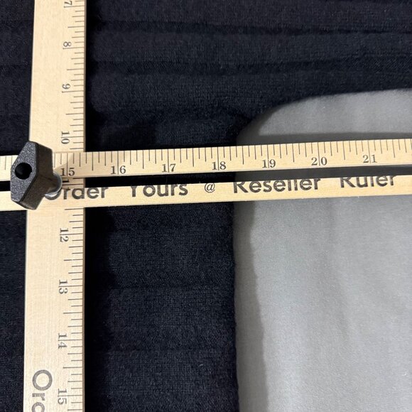 Saks Fifth Avenue Sweater Women's S/P Cashmere Long Sleeve Wide Ribbed Black - Picture 11 of 12